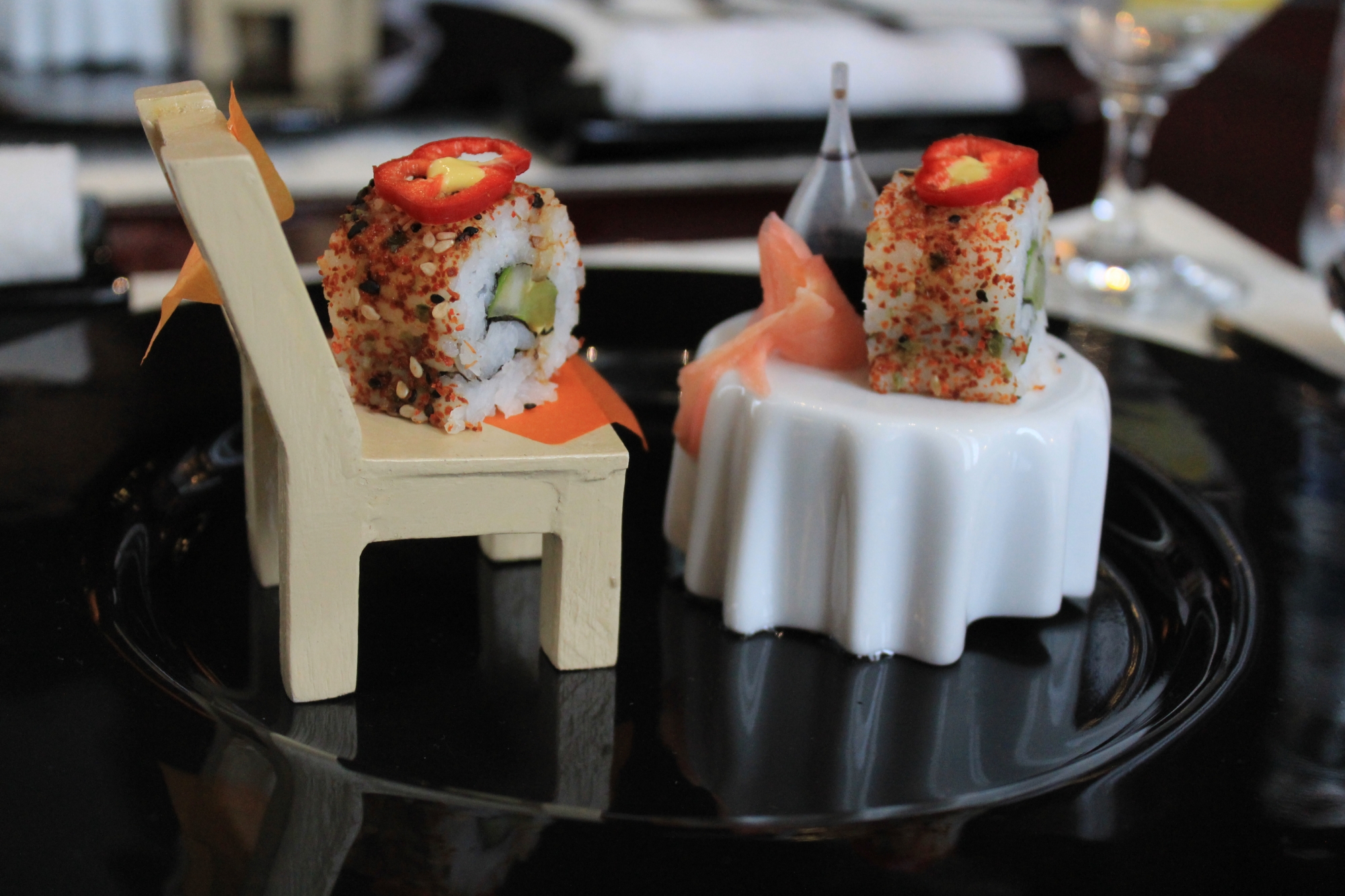 Hemant Oberoi BKC Perushi on Chairs