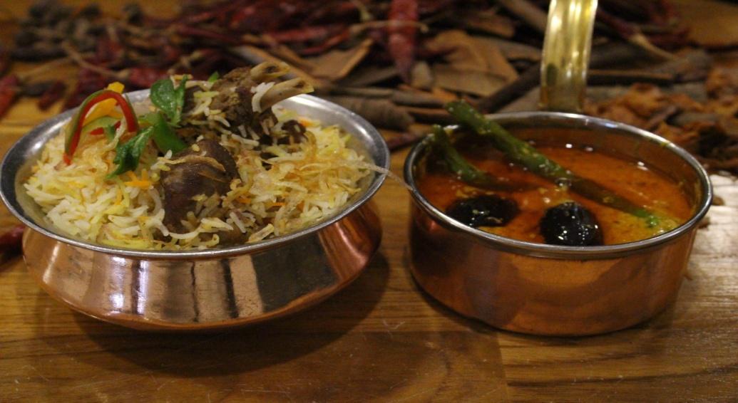 Bhopali Mutton Biryan with Baigan Mirch ki salan