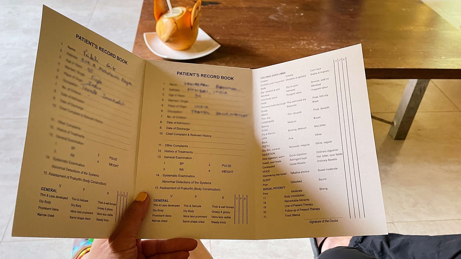 Ayurveda Pavilions Patient Report