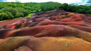 Chamarel seven coloured earth