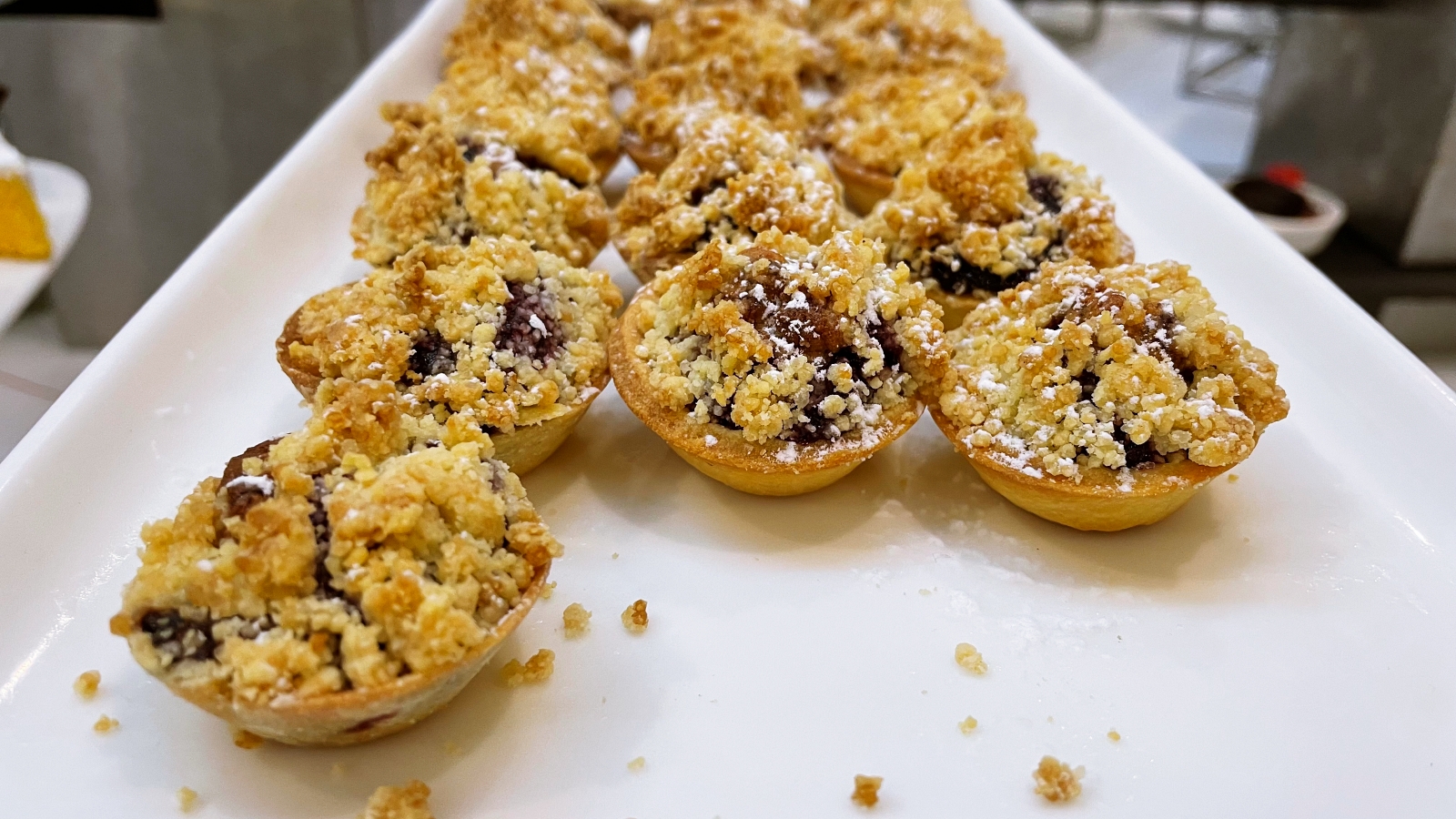 Blackcurrant Crumble Tartlets