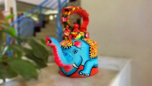 Nestasia Blue Kettle Elephant Design